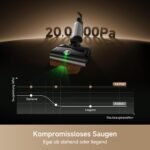 MOVA X4 Plus Nass-Trocken-Sauger, 20.000 Pa, Selbstreinigung 100 °C, Doppelkante – Bild 7
